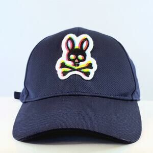 Psycho Bunny Men's Blue Logo Baseball Cap Size OS